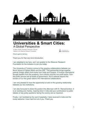 Universities and Smart Cities