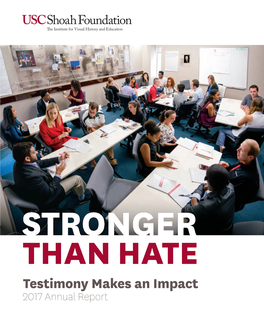Testimony Makes an Impact 2017 Annual Report INTERACTIVE IMPACT