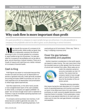 Why Cash Flow Is More Important Than Profit