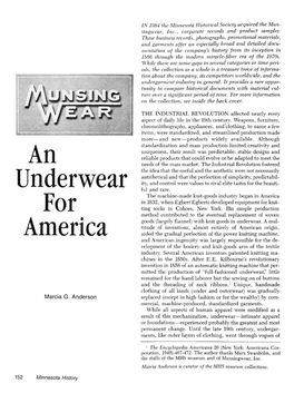 Munsingwear, an Underwear for America / Marcia G. Anderson