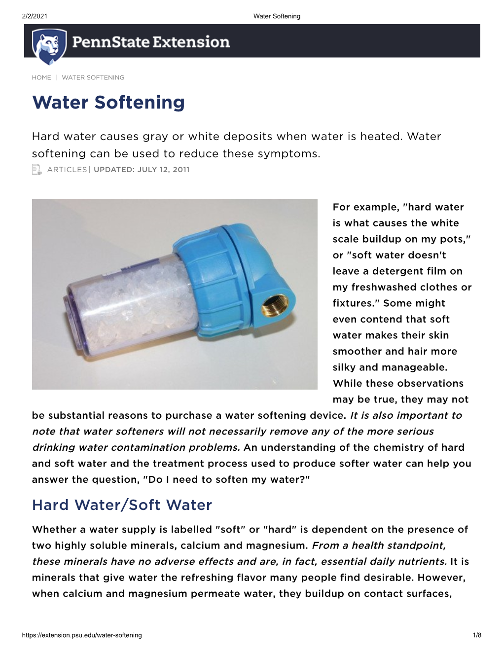 Water Softening