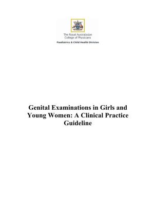 Genital Examinations in Girls and Young Women: a Clinical Practice Guideline - 2