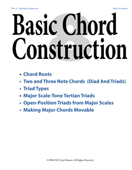 Basic Chord Construction