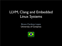 LLVM, Clang and Embedded Linux Systems