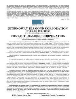 Stornoway Diamond Corporation Contact