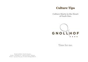 Culture Tips