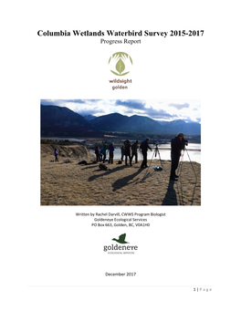 Columbia Wetlands Waterbird Survey 2015-2017 Progress Report