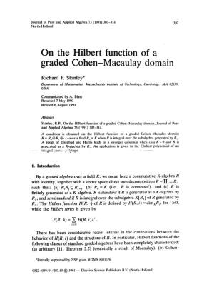 On the Hilbert Function of a Graded Cohen-Macaulay Domain