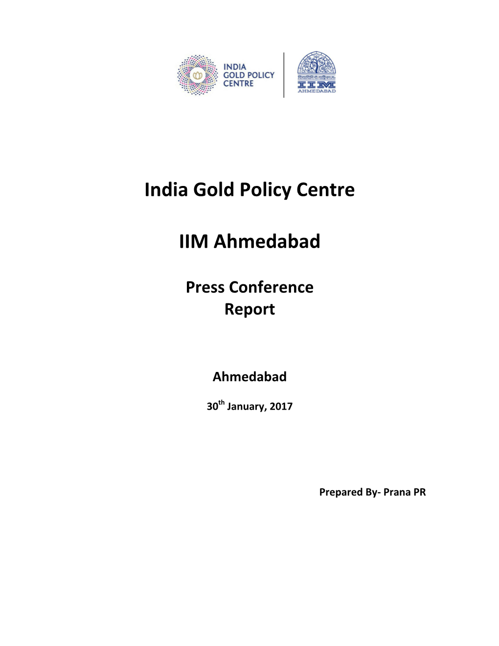 India Gold Policy Centre IIM Ahmedabad