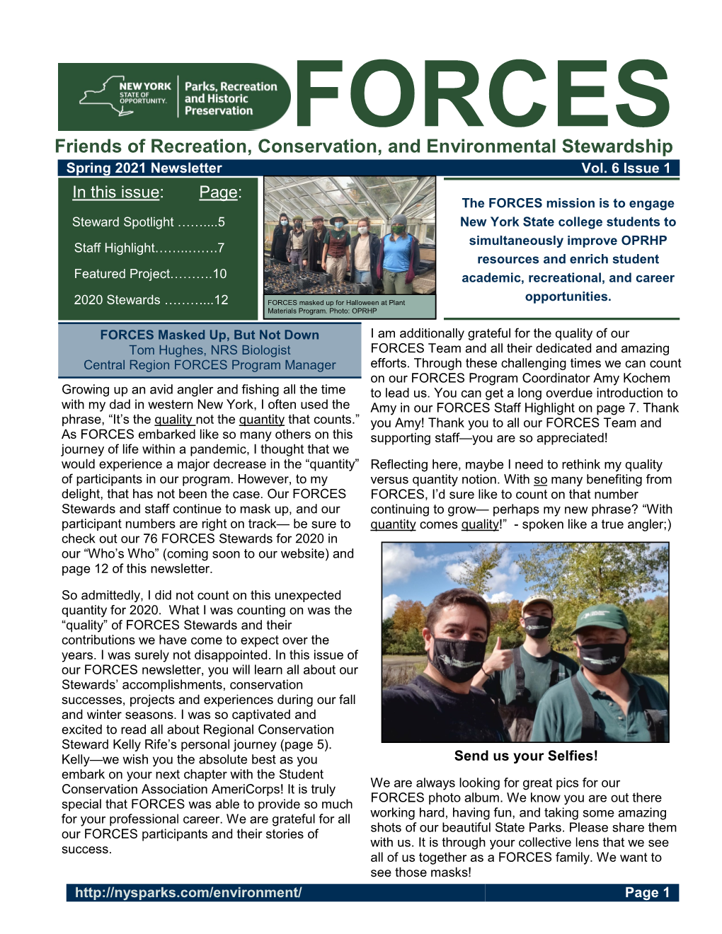 FORCES Friends of Recreation, Conservation, and Environmental Stewardship