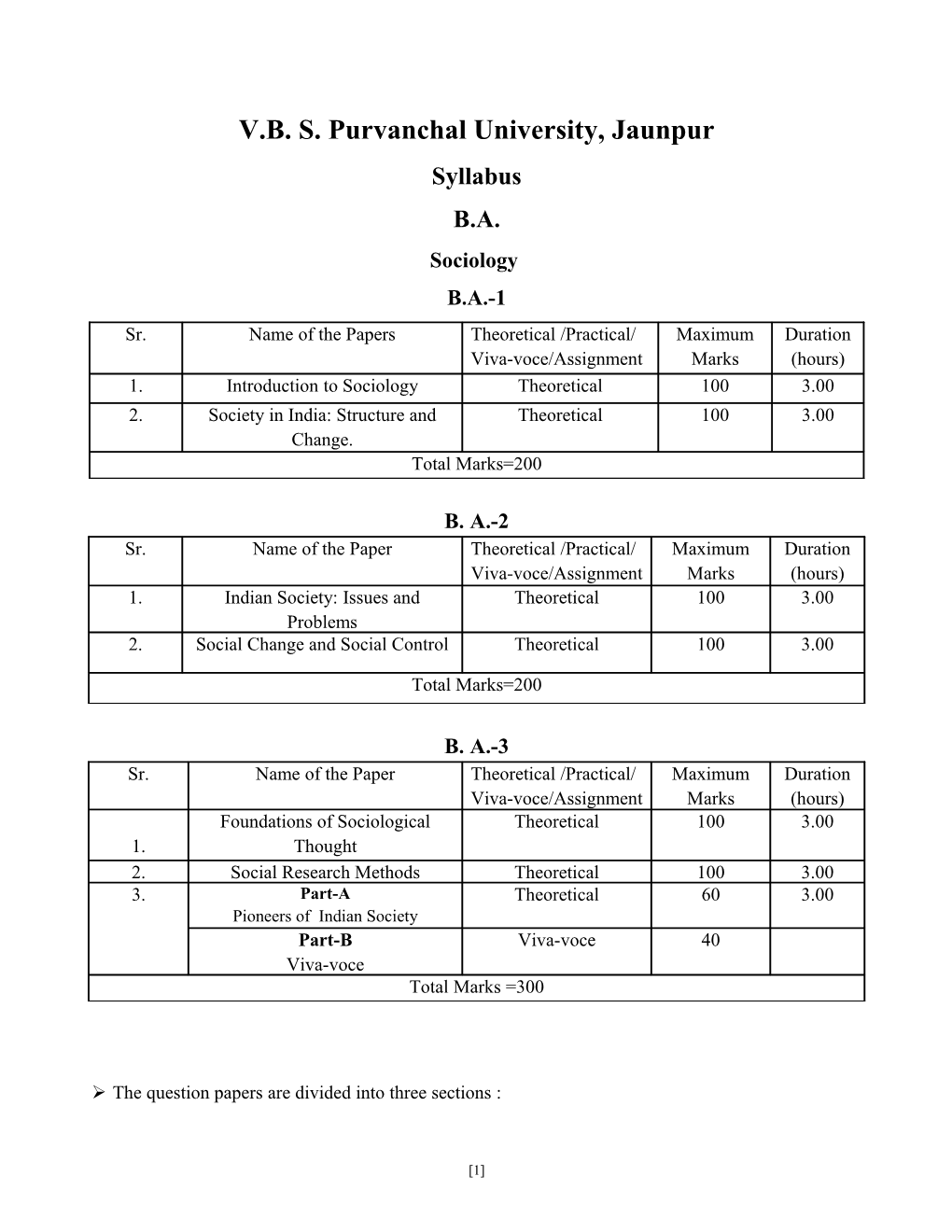 Ø the Question Papers Are Divided Into Three Sections