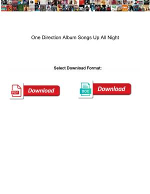 One Direction Album Songs up All Night