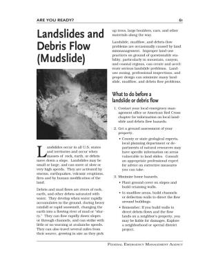 Landslides and Debris Flow