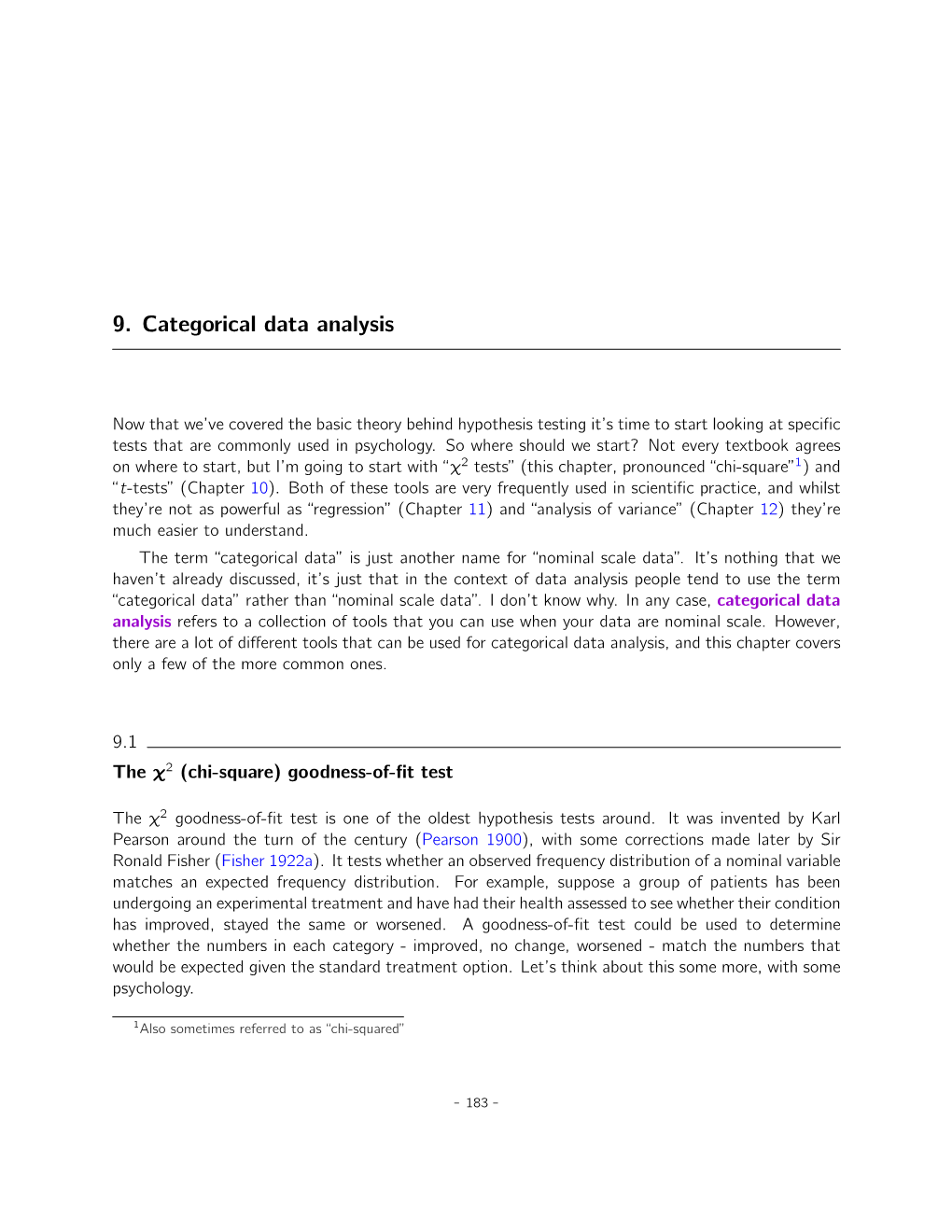 9. Categorical Data Analysis