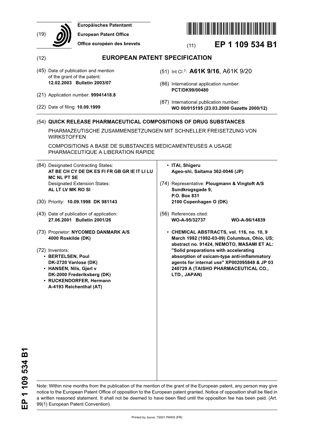 Quick Release Pharmaceutical Compositions of Drug Substances