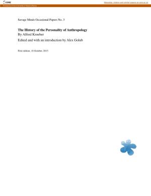 SM 3 History of the Personality of Anthropology