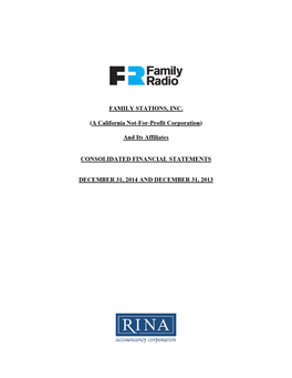 Family Stations 2014 Annual Audited Financial
