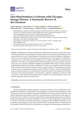 Oral Manifestations in Patients with Glycogen Storage Disease: a Systematic Review of the Literature