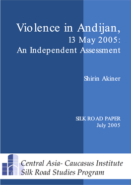 Violence in Andijan, 13 May 2005: an Independent Assessment