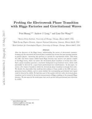 Probing the Electroweak Phase Transition with Higgs Factories and Gravitational Waves