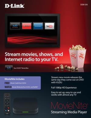 Movienite™ Streaming Media Player Stream New Movie Releases the What’S Included