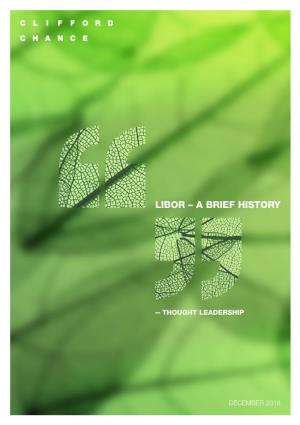 Libor – a Brief History