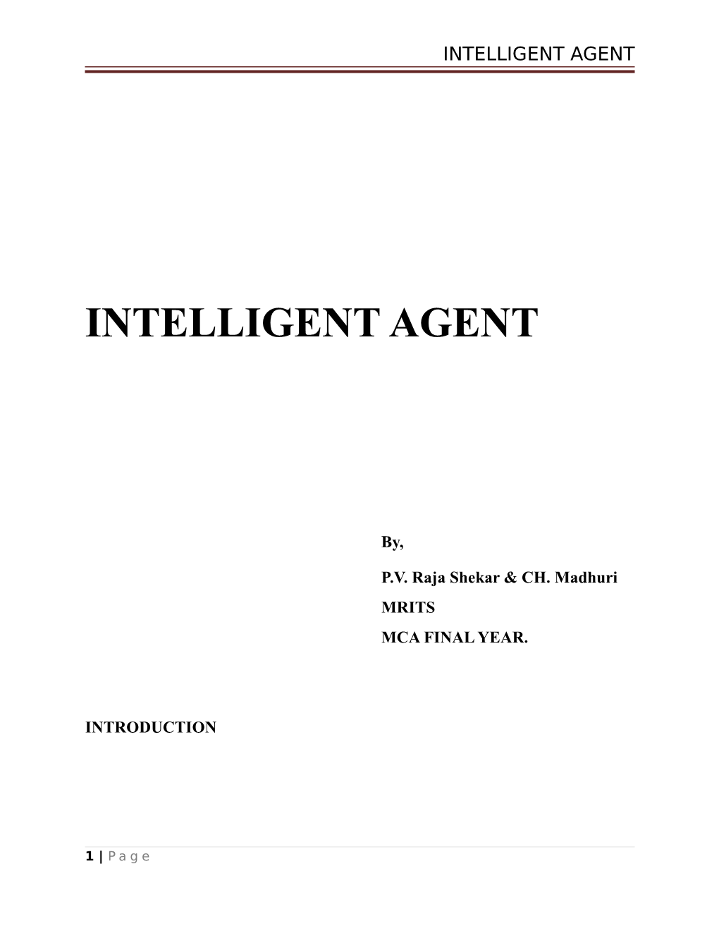 Intelligent Agent