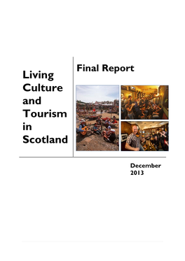 Living Culture and Tourism in Scotland Final Report