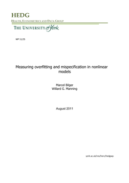 Measuring Overfitting and Mispecification in Nonlinear Models