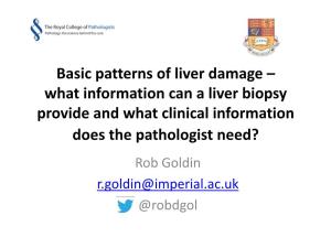 What Information Can a Liver Biopsy Provide and What Clinical Information Does the Pathologist Need? Rob Goldin R.Goldin@Imperial.Ac.Uk @Robdgol FATTY LIVER DISEASE