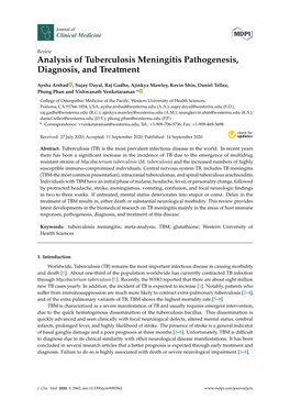Analysis of Tuberculosis Meningitis Pathogenesis, Diagnosis, and Treatment