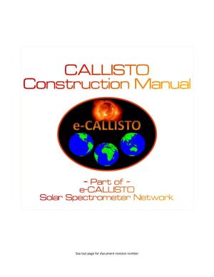 CALLISTO Construction Manual