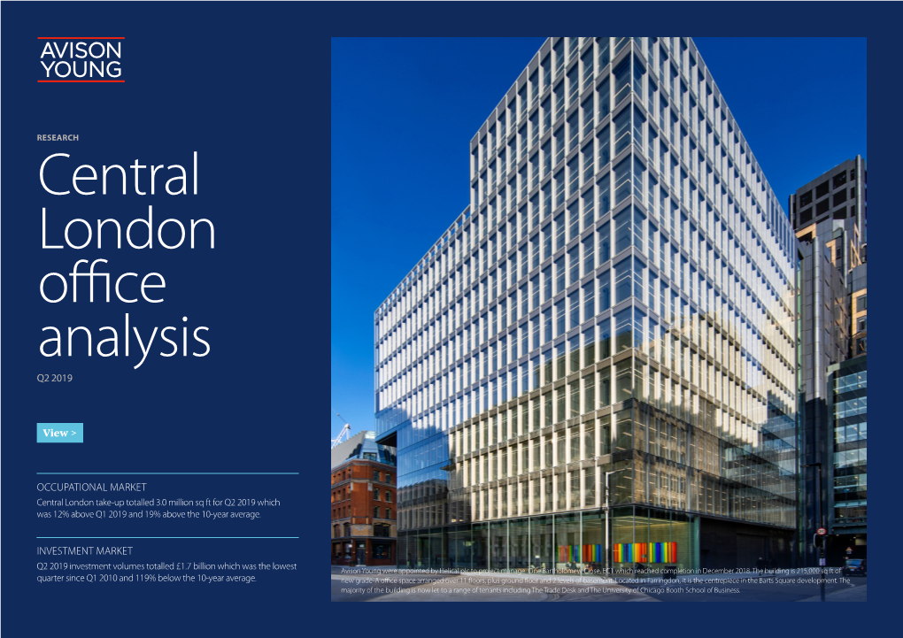 Central London Office Analysis Q2 2019