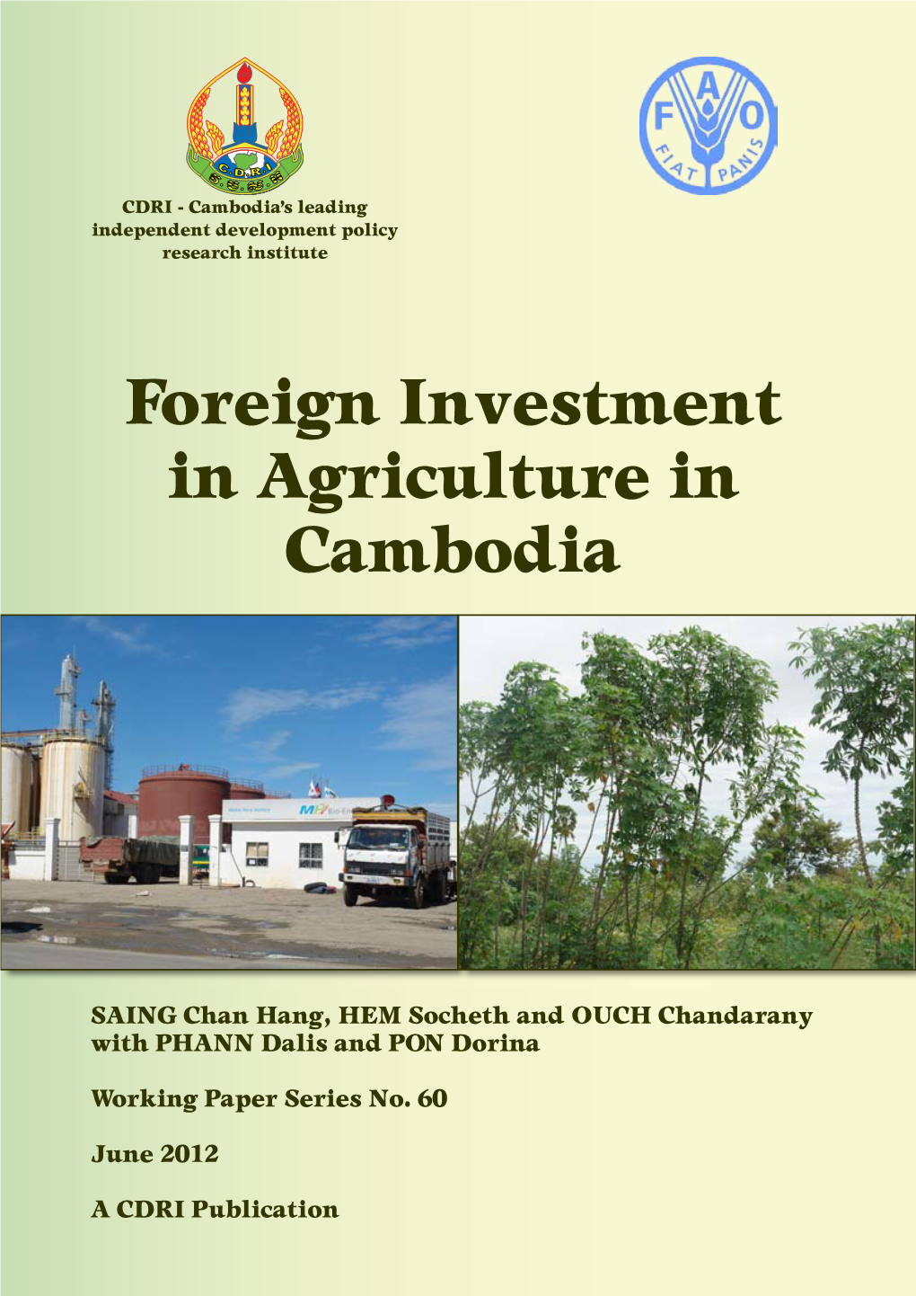 Foreign Investment in Agriculture in Cambodia