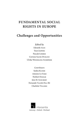 Fundamental Social Rights in Europe.Indb