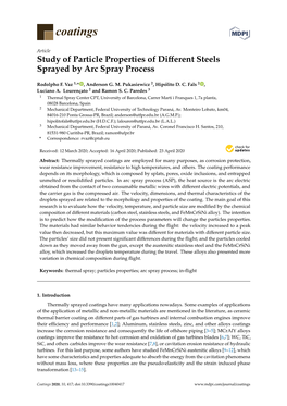 Study of Particle Properties of Different Steels Sprayed by Arc Spray Process