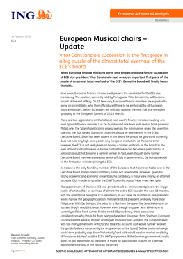 European Musical Chairs – Update February 2018 Economic & Financial Analysis