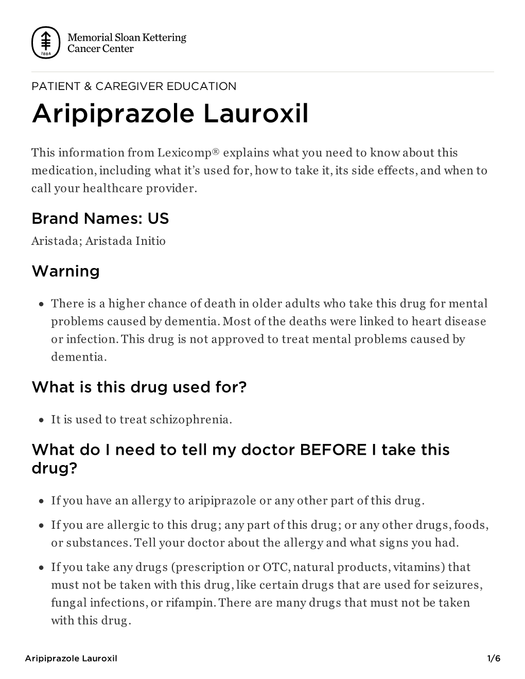 Aripiprazole Lauroxil