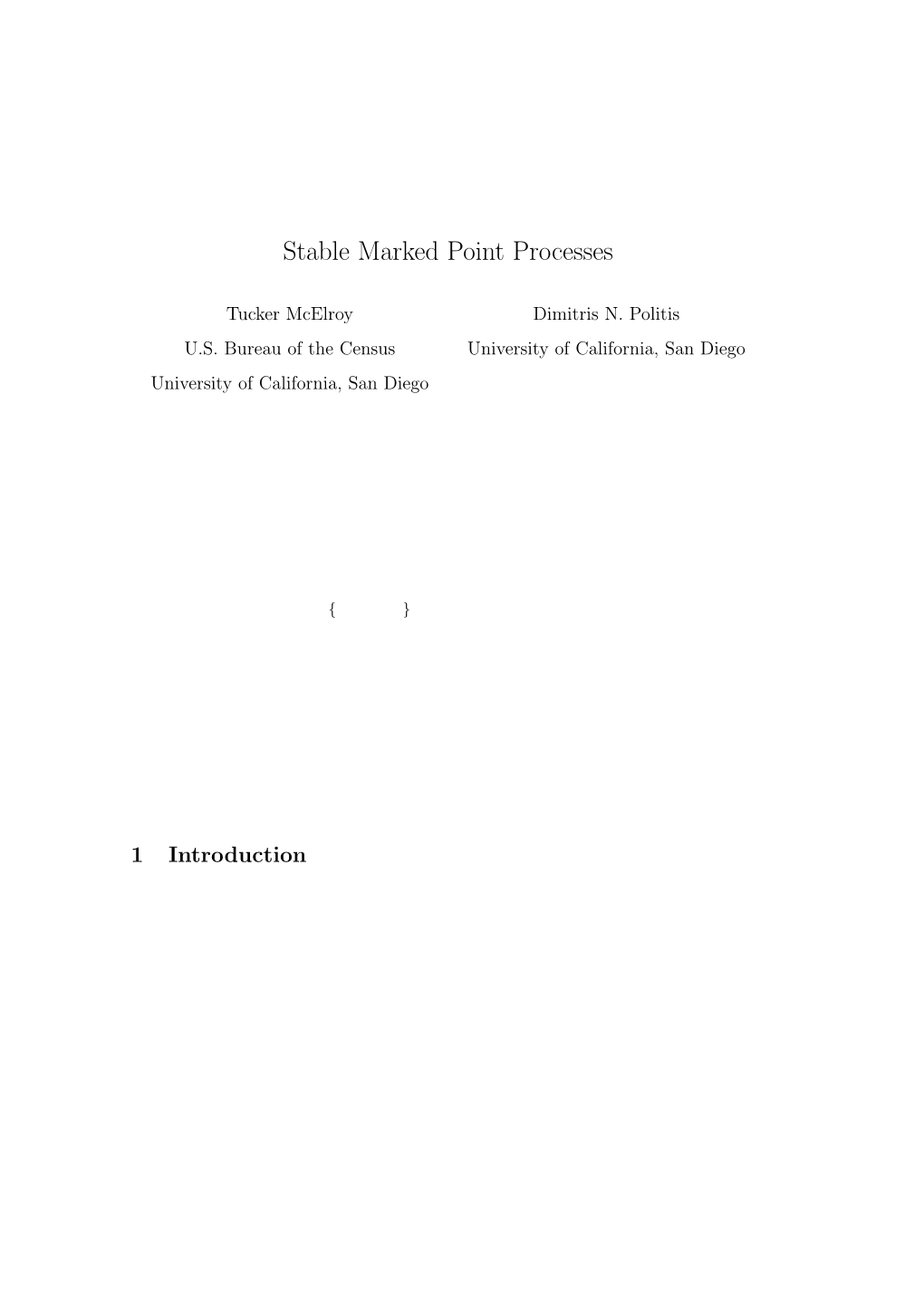 Stable Marked Point Processes