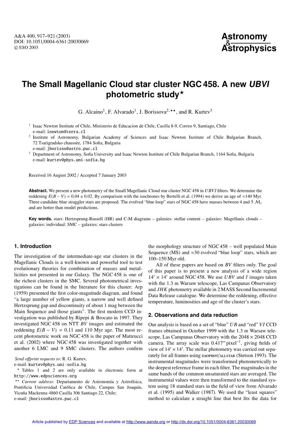 The Small Magellanic Cloud Star Cluster NGC 458. a New UBVI Photometric Study?