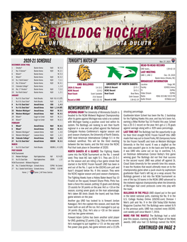 Bulldog Hockey University of Minnesota Duluth