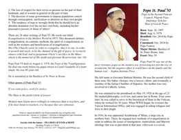 Pope St. Paul VI Husbands, and of Women in General on the Part of Men Pope of the Second Vatican 3