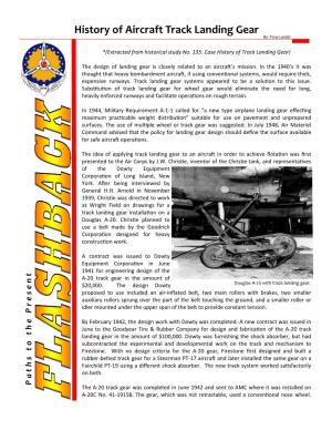 History of Aircraft Track Landing Gear By: Tony Landis
