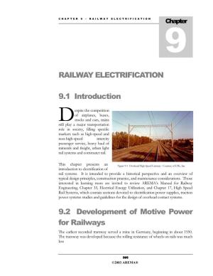 CHAPTER 9 – RAILWAY ELECTRIFICATION Chapter