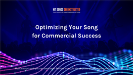 Optimizing Your Song for Commercial Success