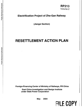 Electrification Project of Zhe-Gan Railway Public Disclosure Authorized