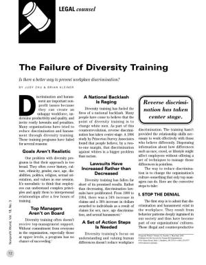 The Failure of Diversity Training