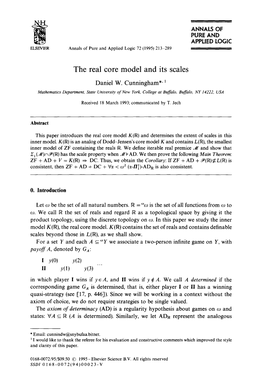 The Real Core Model and Its Scales
