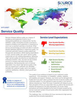 Service Quality - Measure Excellence and Superiority in Comparison to Missing Expectations One’S Own Or Another’S Services Or Products