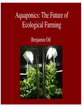 Aquaponics: the Future of Ecological Farming